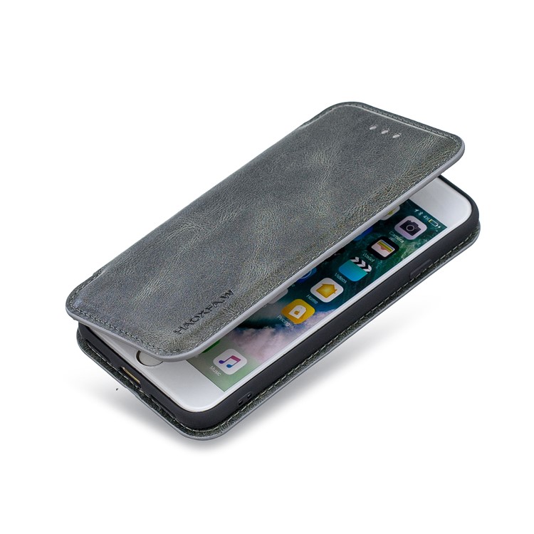 HAOXFA.W Detachable Wallet Phone Case Magnet Leather Shell for iPhone 7/8 4.7 inch - Grey-3