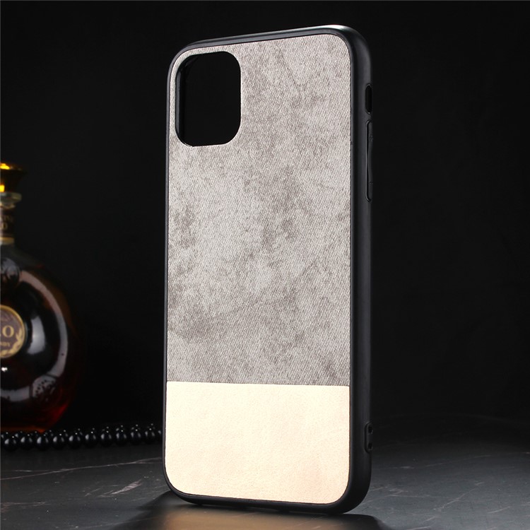 For iPhone 11 Pro 5.8 inch Bi-color Splicing PU Leather Coated PC + TPU Protective Shell - Grey-4