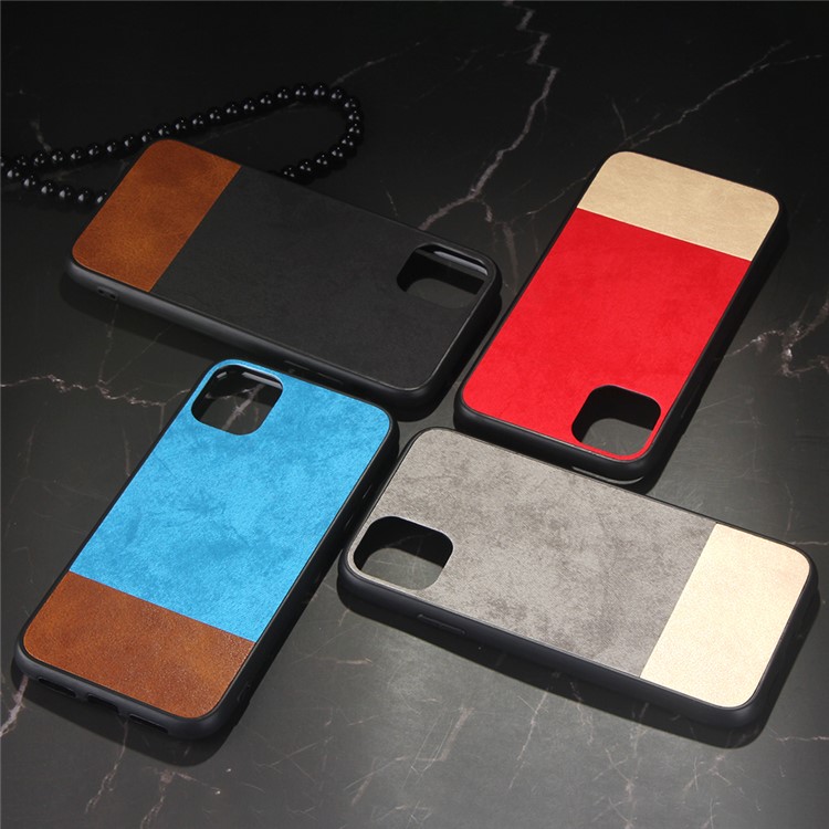 For iPhone 11 Pro 5.8 inch Bi-color Splicing PU Leather Coated PC + TPU Protective Shell - Grey-6