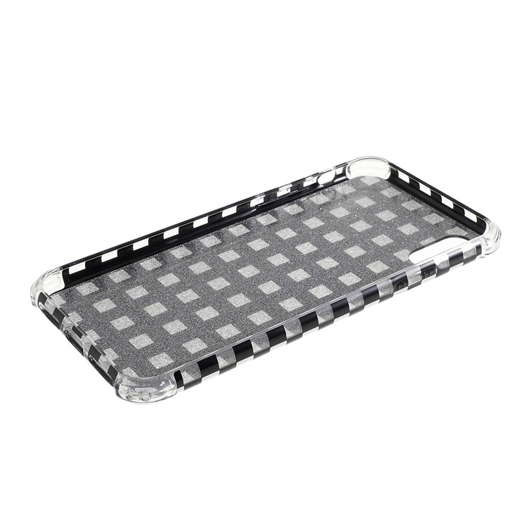 Lattice Texture IMD Acrylic + TPU Hybrid Shock-absorption Case for iPhone X/XS 5.8 inch - Black-7