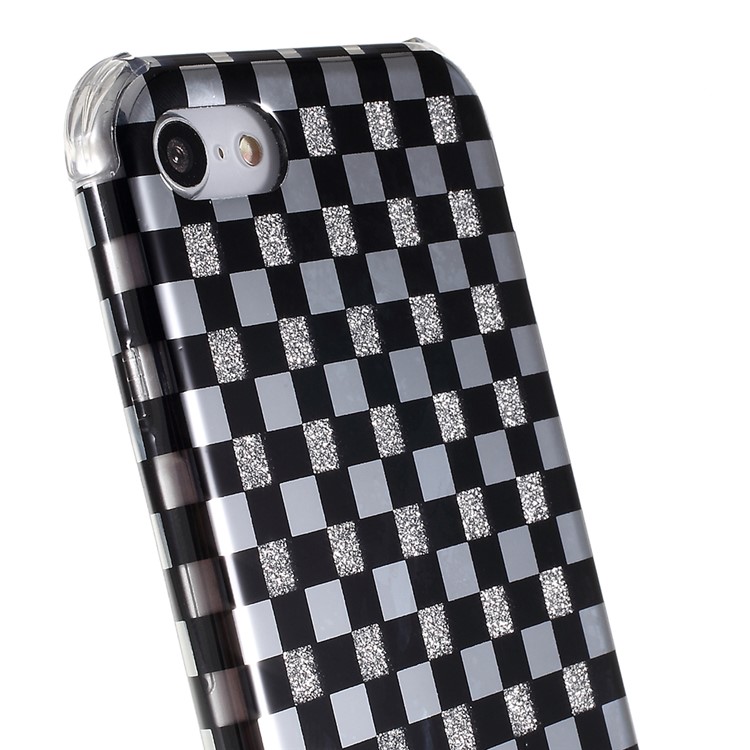 Lattice Texture IMD Acrylic + TPU Hybrid Shock-absorption Phone Case for iPhone 7/8 4.7 inch - Black-2
