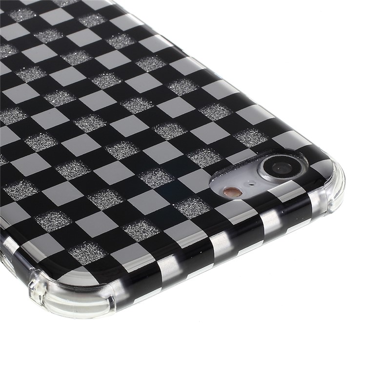 Lattice Texture IMD Acrylic + TPU Hybrid Shock-absorption Phone Case for iPhone 7/8 4.7 inch - Black-4