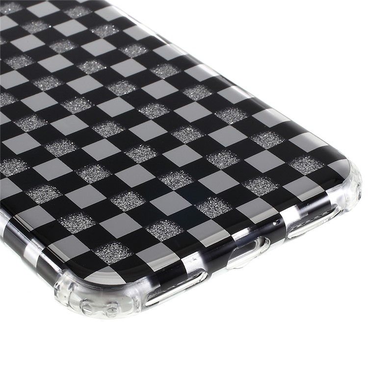 Lattice Texture IMD Acrylic + TPU Hybrid Shock-absorption Phone Case for iPhone 7/8 4.7 inch - Black-5