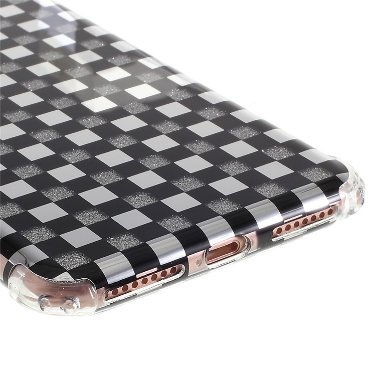 Lattice Texture IMD Shock-absorption Acrylic + TPU Hybrid Case for iPhone 7 Plus/8 Plus 5.5 inch - Black-3