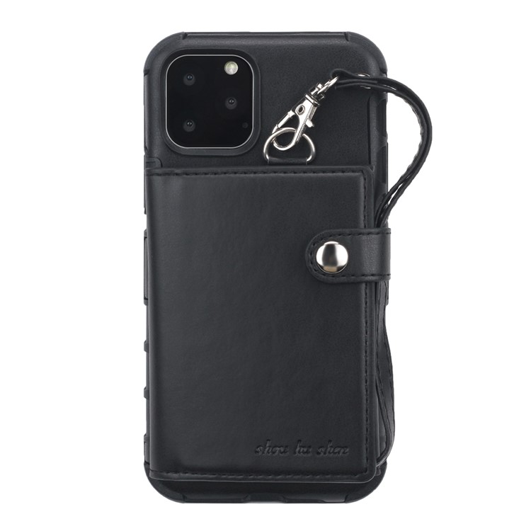 SHOUHUSHEN For iPhone 11 6.1 inch (2019) Multifunctional Card Slots PU Leather +PC + TPU Phone Shell - Black-2