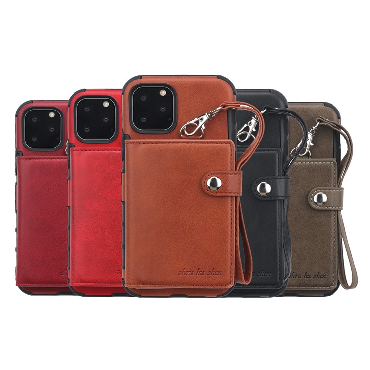 SHOUHUSHEN For iPhone 11 6.1 inch (2019) Multifunctional Card Slots PU Leather +PC + TPU Phone Shell - Black-7