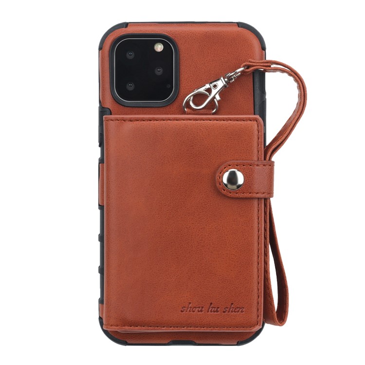 SHOUHUSHEN For iPhone 11 Pro 5.8 inch (2019) Multifunctional Card Slots PU Leather +PC + TPU Casing - Brown-2
