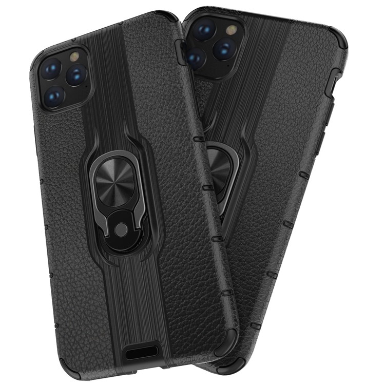 Porte-bagues Détachable Etui Hybride TPU PC TPU Pour Iphone 11 Pro Max 6.5 Pouces (2019) - Noir-10