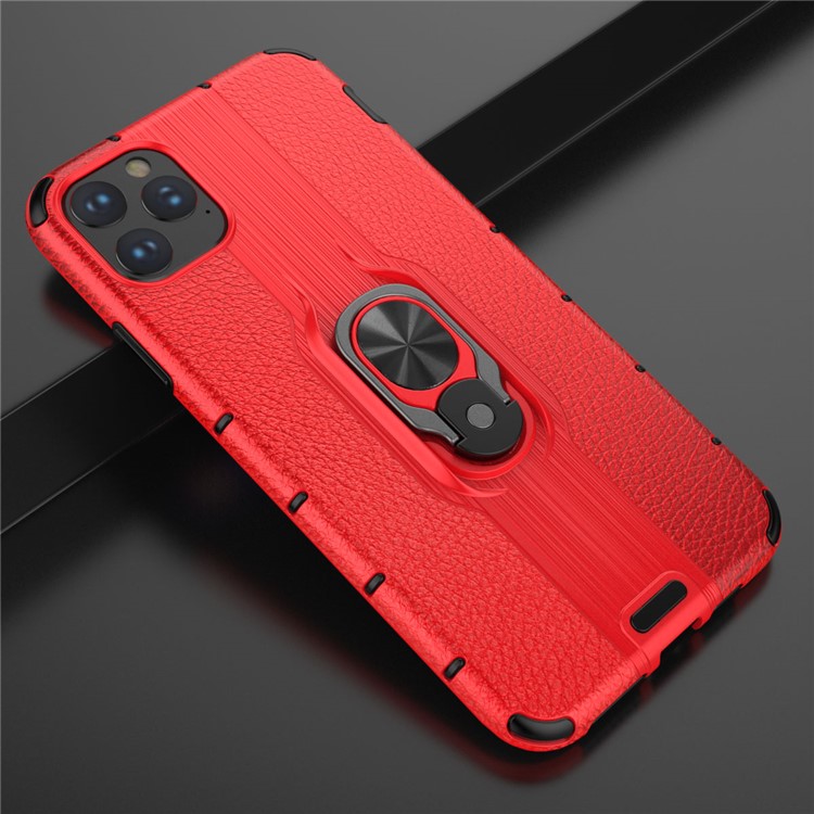 Custodia Ibrida In TPU Per Supporto Per Anello Staccabile Per Iphone 11 Pro Max 6.5 Pollici (2019) - Rosso-3