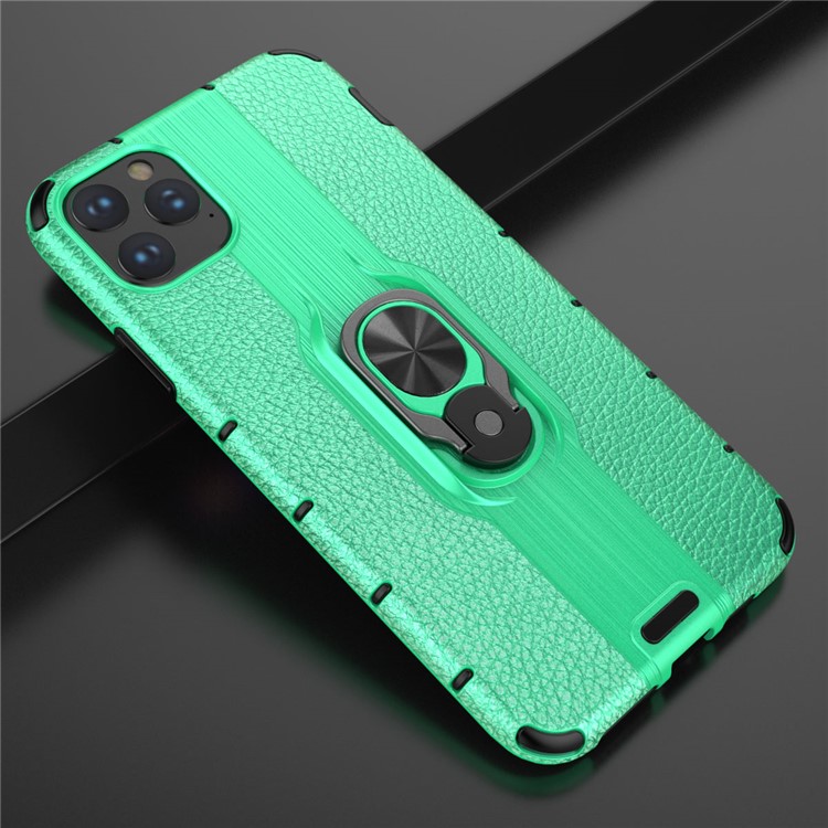 Porte-bagues Détachable Etui Hybride TPU PC TPU Pour Iphone 11 Pro Max 6.5 Pouces (2019) - Vert-3