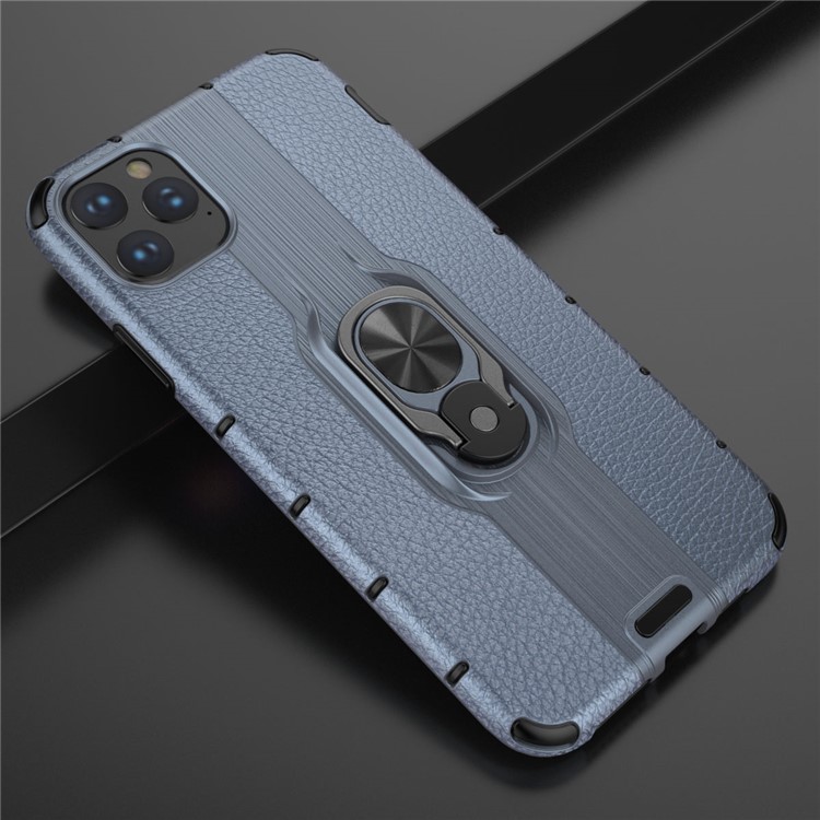 Detachable Ring Holder Kickstand PC TPU Hybrid Case for iPhone 11 Pro 5.8 inch (2019) - Blue-3