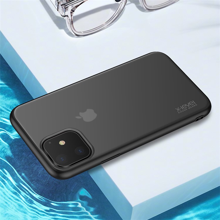 X-LEVEL Матовая Текстура ТПУ + ПК Чехол Для Телефона Для Iphone 11 6.1 Дюймов - Черный-1