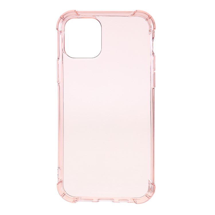 Shockproof Crystal Clear TPU Cover Back Phone Case for iPhone 11 Pro Max 6.5-inch - Pink-1