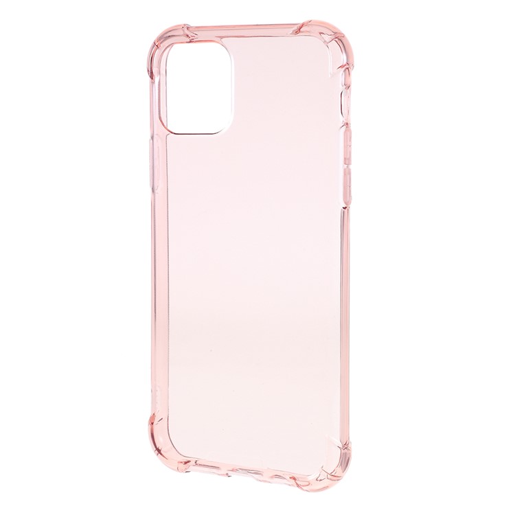 Shockproof Crystal Clear TPU Cover Back Phone Case for iPhone 11 Pro Max 6.5-inch - Pink-2