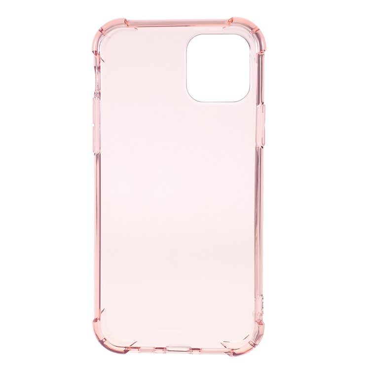 Shockproof Crystal Clear TPU Cover Back Phone Case for iPhone 11 Pro Max 6.5-inch - Pink-3