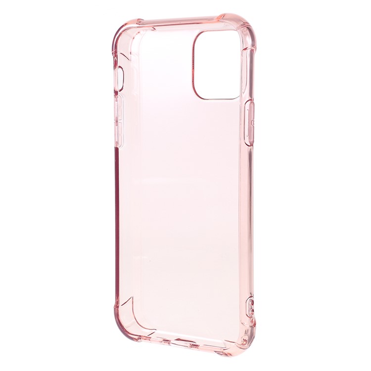 Shockproof Crystal Clear TPU Cover Back Phone Case for iPhone 11 Pro Max 6.5-inch - Pink-4