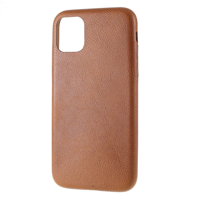 For iPhone 11 6.1 inch (2019) PC+Leather Cell Phone Casing - Brown-3