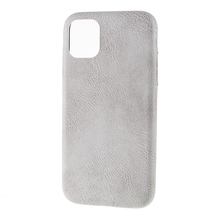 Für Iphone 11 Pro Max 6,5 Zoll PC + PU Leder Telefonkasten - Grau-3