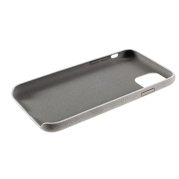 Für Iphone 11 Pro Max 6,5 Zoll PC + PU Leder Telefonkasten - Grau-6