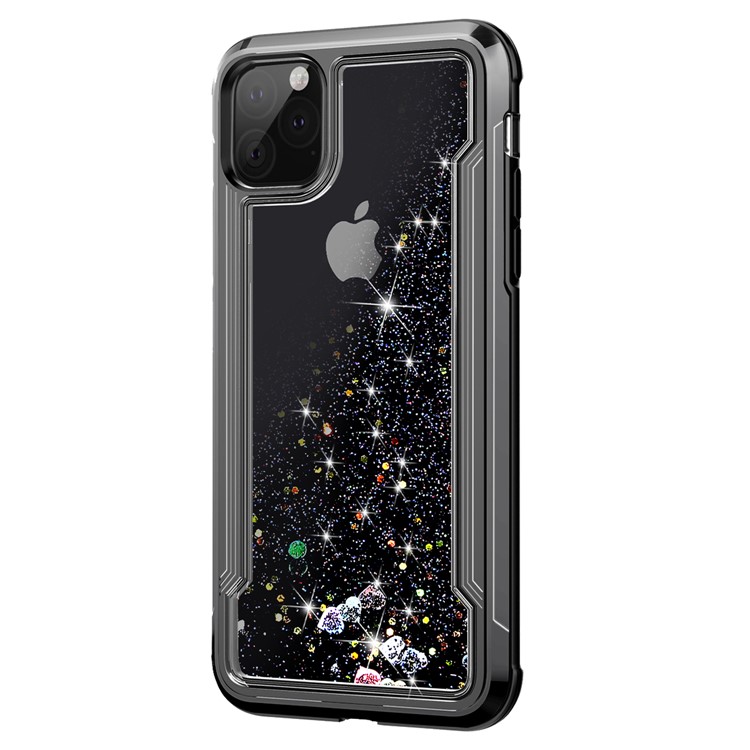 Caja Del Teléfono Híbrido PC + TPU De Polvo Rápido Con Brillo Líquido Para Iphone 11 Pro 5.8 Pulgadas (2019) - Negro-2