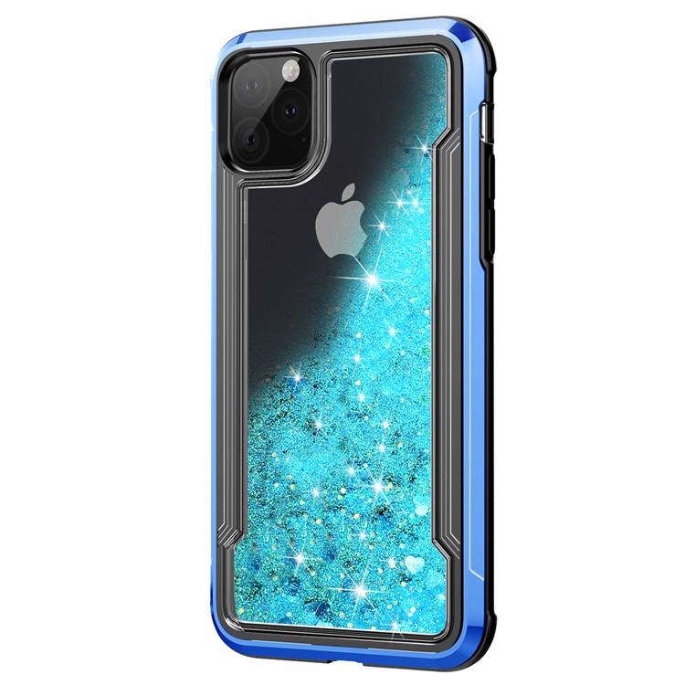Caja Del Teléfono Híbrido PC + TPU De Polvo Rápido Con Brillo Líquido Para Iphone 11 Pro 5.8 Pulgadas (2019) - Azul-2