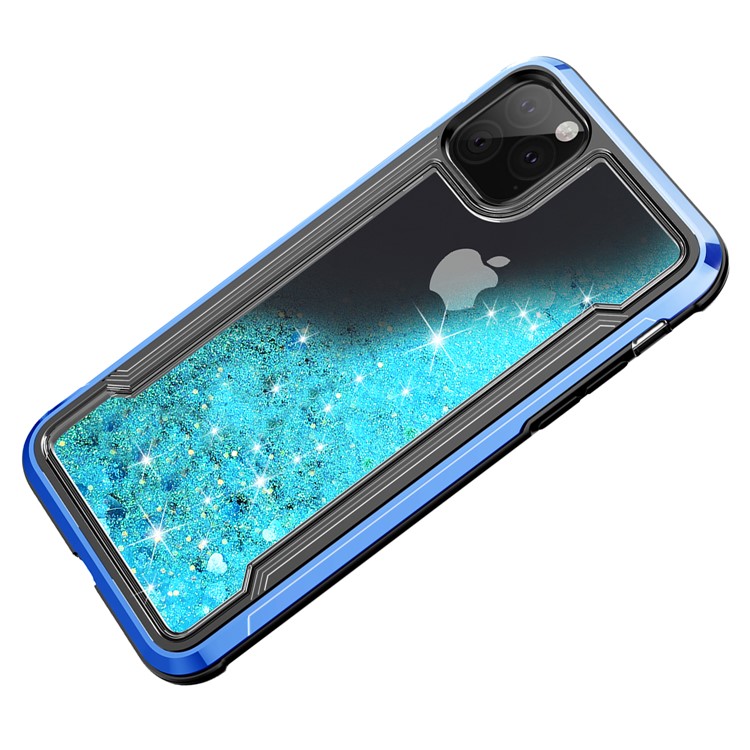 Caja Del Teléfono Híbrido PC + TPU De Polvo Rápido Con Brillo Líquido Para Iphone 11 Pro 5.8 Pulgadas (2019) - Azul-5