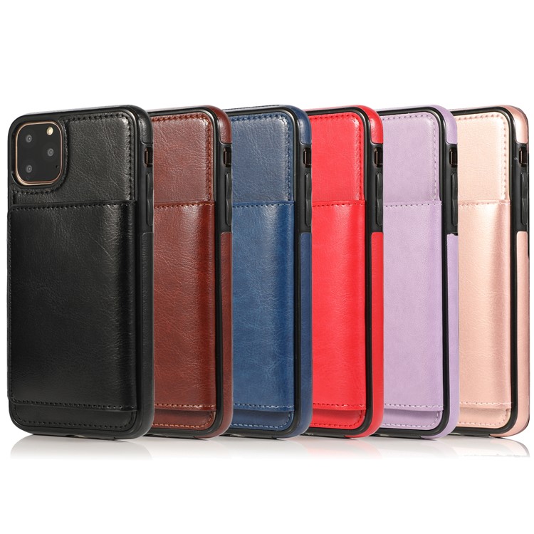 PU Leather + TPU Multiple Card Slots Stand Phone Casing for iPhone 11 Pro Max 6.5 inch (2019) - Black-15