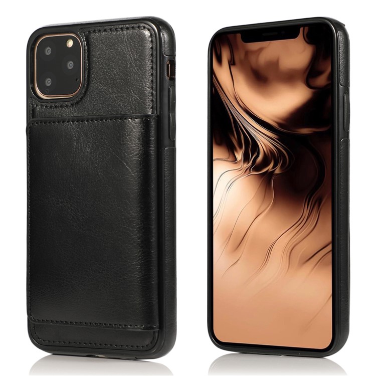 PU Leather + TPU Multiple Card Slots Stand Phone Casing for iPhone 11 Pro Max 6.5 inch (2019) - Black-2