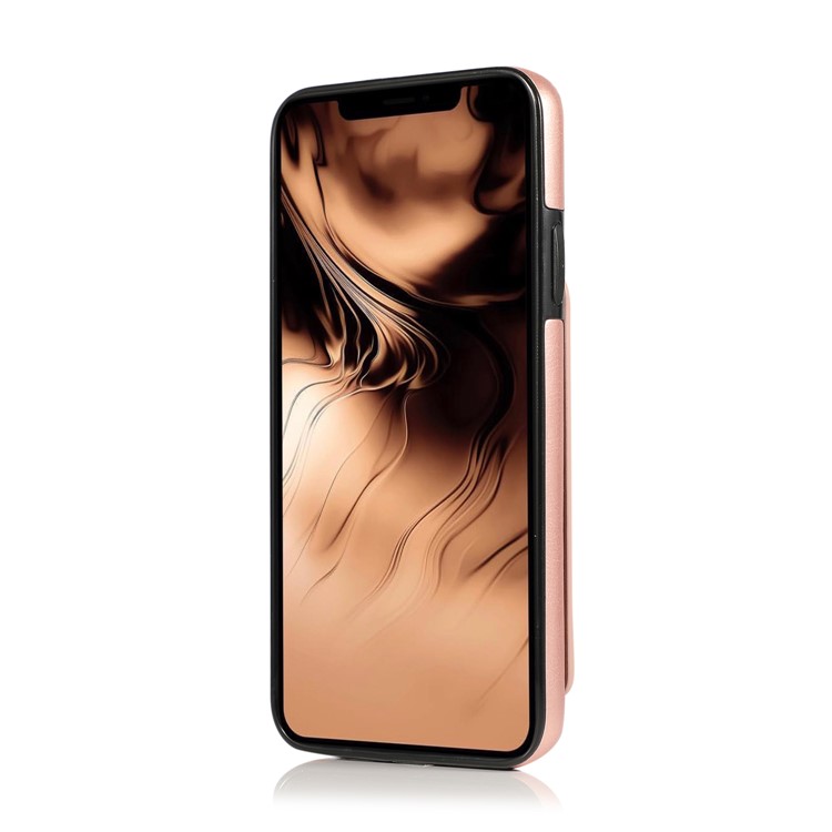 Cuir PU + TPU Emplacements Pour Cartes Multiples Support Boîtier De Téléphone Pour Iphone 11 Pro Max 6,5 Pouces (2019) - Or Rose-4