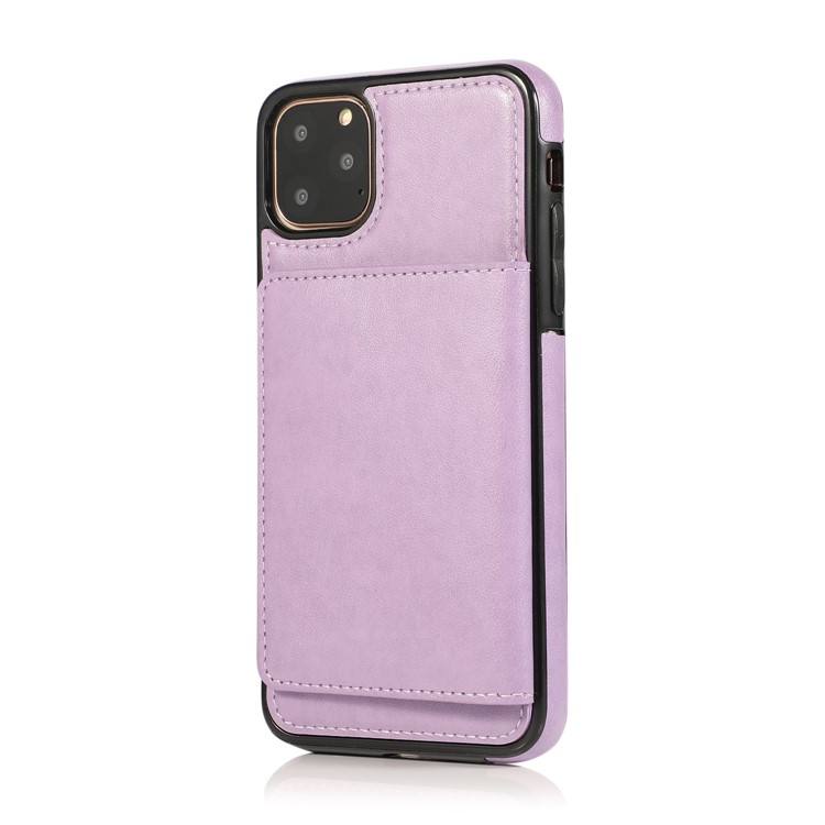 Couro PU + TPU Vários Slots Para Cartões De Telefone Case Para Iphone 11 Pro Max 6.5 Polegadas (2019) - Roxa-3