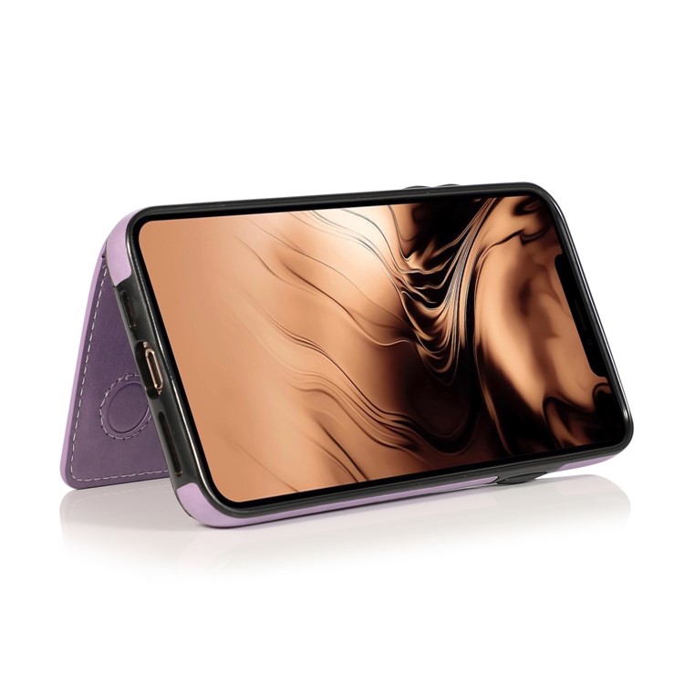 Couro PU + TPU Vários Slots Para Cartões De Telefone Case Para Iphone 11 Pro Max 6.5 Polegadas (2019) - Roxa-5