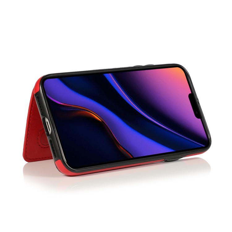 PU Leather + TPU Multiple Card Slots Stand Phone Cover Shell for iPhone 11 6.1 inch (2019) - Red-10
