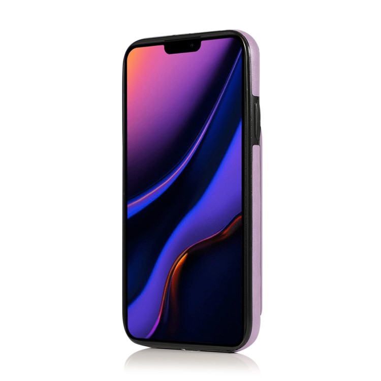 PU Leather + TPU Multiple Card Slots Stand Phone Cover Shell for iPhone 11 6.1 inch (2019) - Purple-7