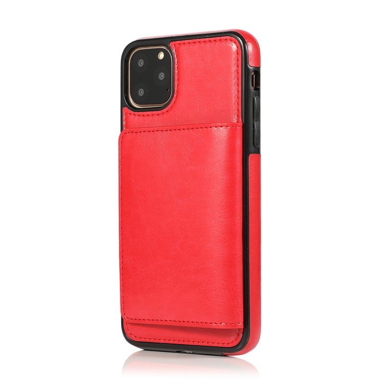 PU Leather + TPU Multiple Card Slots Phone Stand Shell for iPhone 11 Pro 5.8 inch (2019) - Red-3