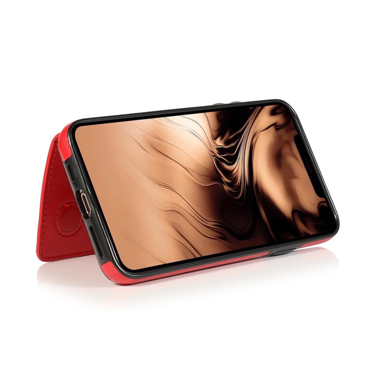 PU Leather + TPU Multiple Card Slots Phone Stand Shell for iPhone 11 Pro 5.8 inch (2019) - Red-7