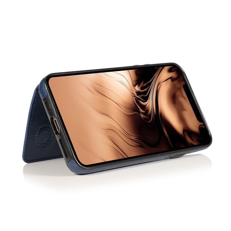 PU Leather + TPU Multiple Card Slots Phone Stand Shell for iPhone 11 Pro 5.8 inch (2019) - Blue-5