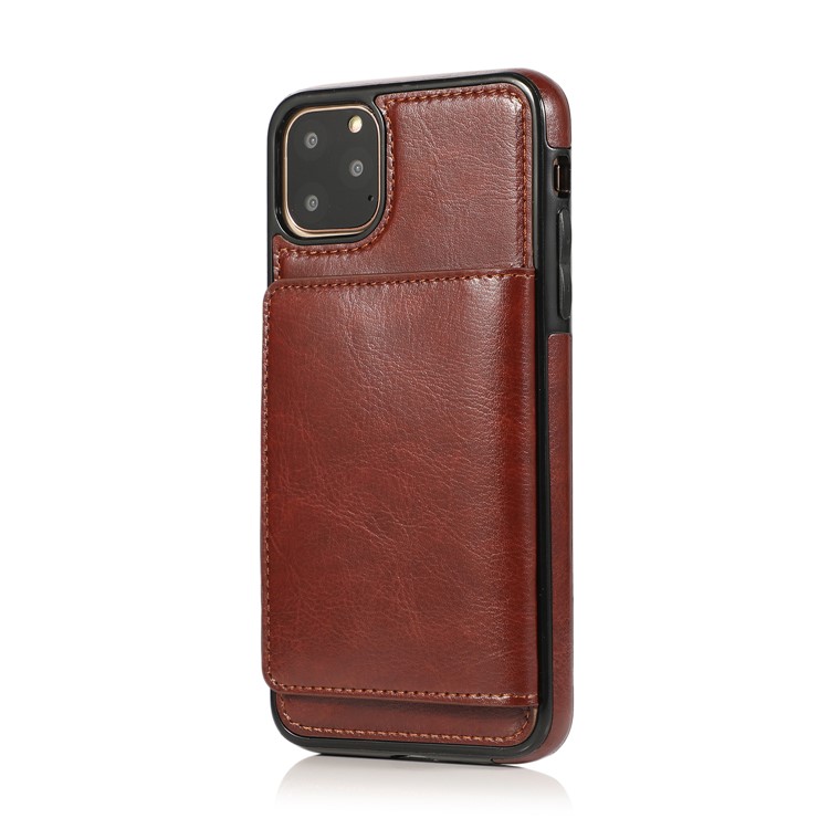 PU Leather + TPU Multiple Card Slots Phone Stand Shell for iPhone 11 Pro 5.8 inch (2019) - Brown-3