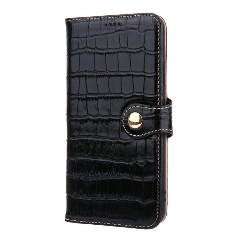 Crocodile Texture Wallet Stand Genuine Leather Case for iPhone 11 Pro 5.8 inch - Black-2