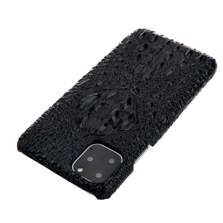 Alligator Head Texture Cowhide Leather Coated PC Phone Shell for iPhone 11 Pro 5.8 inch - Black-4