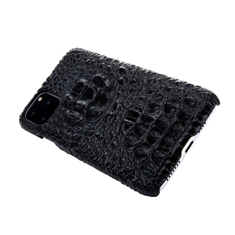 Alligator Head Texture Cowhide Leather Coated PC Phone Shell for iPhone 11 Pro 5.8 inch - Black-5