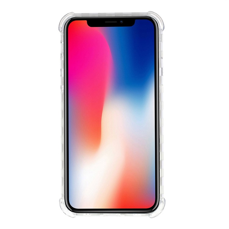 Lattice Texture IMD Shock-absorption Acrylic + TPU Hybrid Protective Phone Case for iPhone XS Max 6.5 inch - White-3