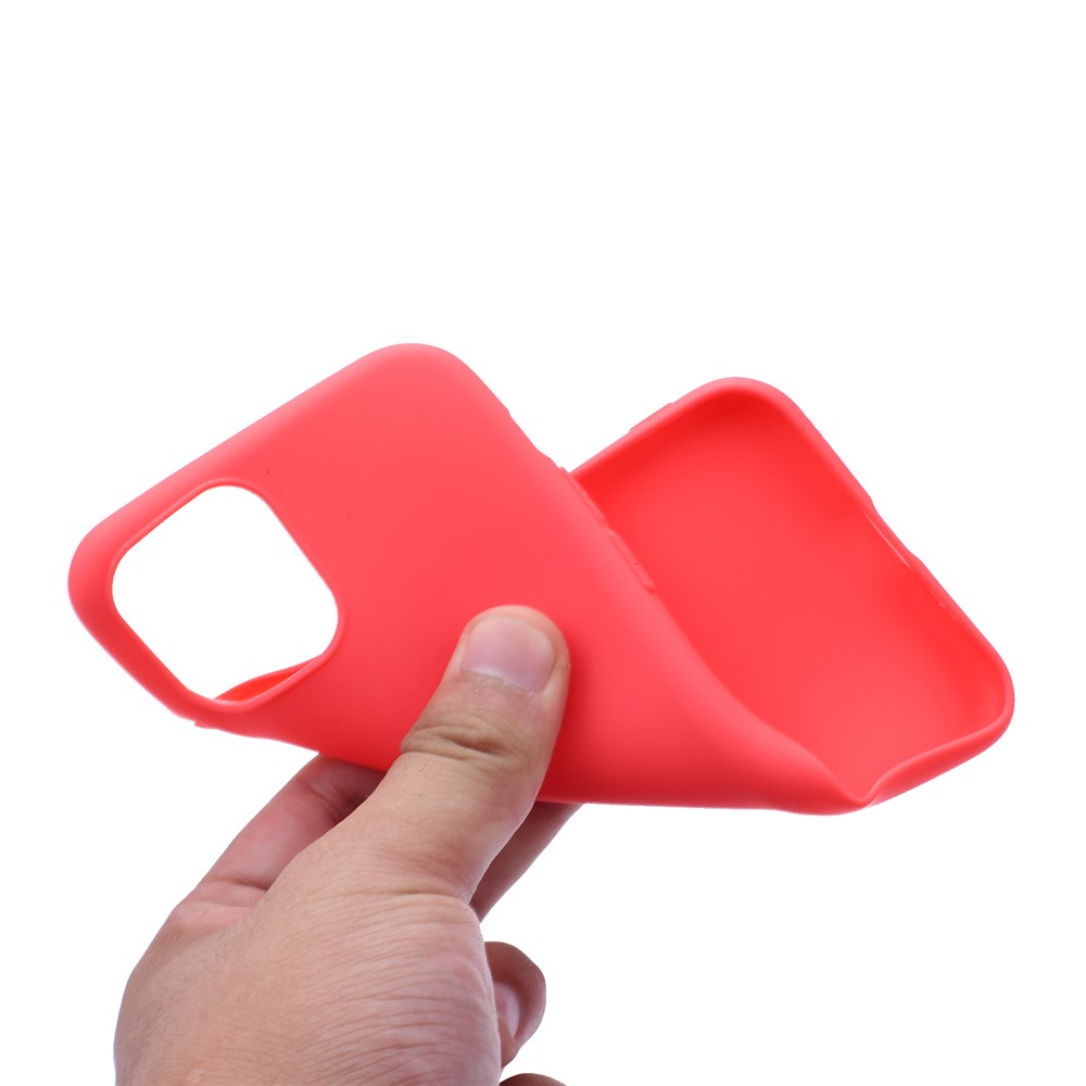 Pure Color Soft TPU Phone Back Case Protective Shell for iPhone 11 6.1 inch - Red-3