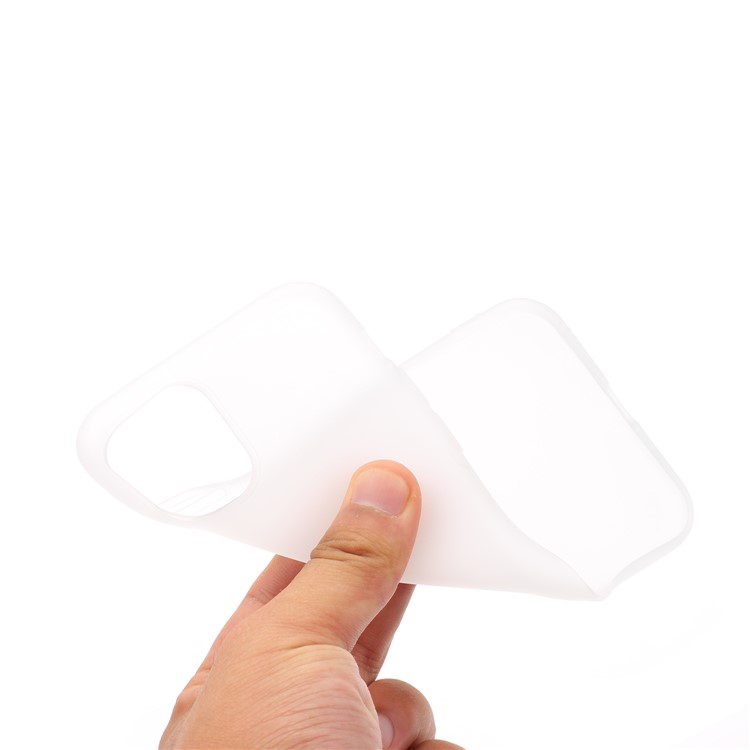 Pure Color Soft TPU Phone Back Protective Case for iPhone 11 Pro 5.8 inch - White-3