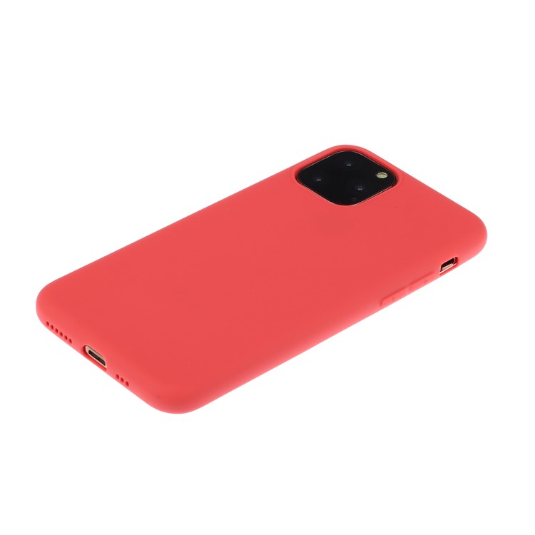 Pure Color Soft Tpu Telep Back Back Protective Para Iphone 11 Pro 5.8 Pulgadas - Rojo-2