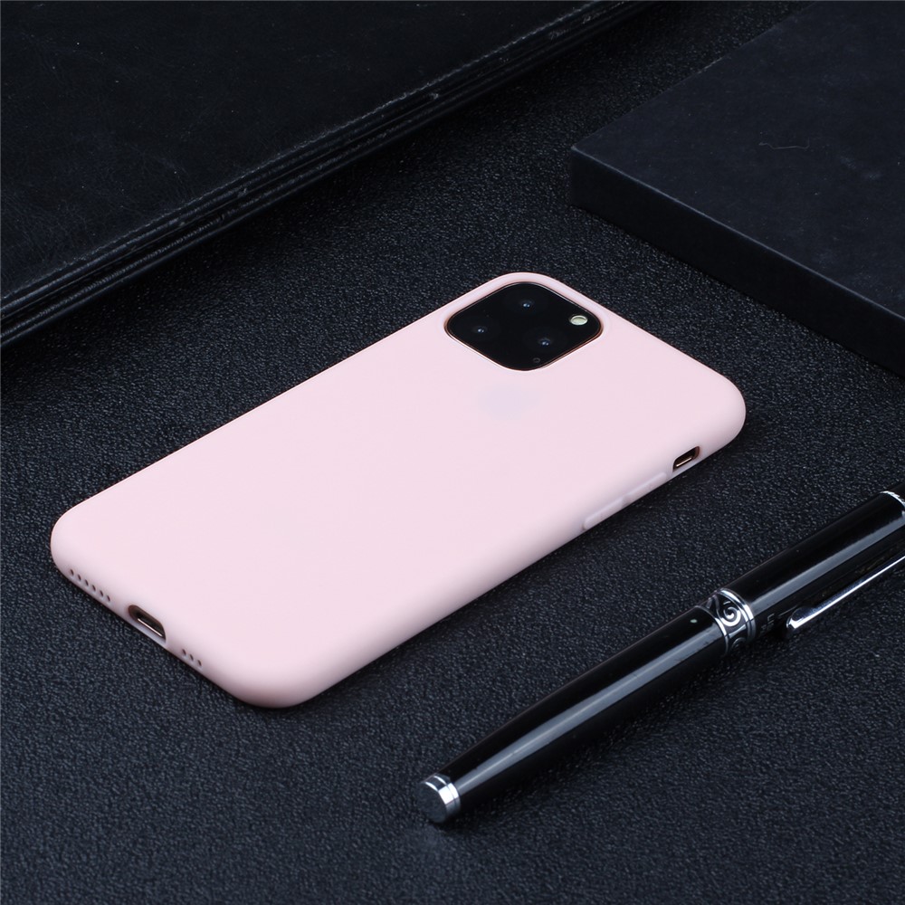 Caso Protetor Da Parte Traseira Do Telefone Macio Da Cor Pura TPU Para O Iphone 11 Pro 5,8 Polegadas - Rosa-4