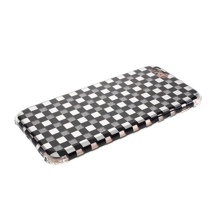 Lattice Pattern IMD Acrylic + TPU Hybrid Phone Case for iPhone 6 Plus/6s Plus 5.5-inch - Black-4
