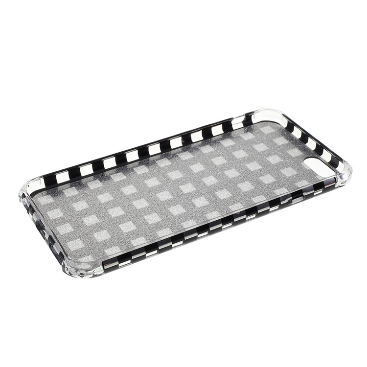 Lattice Pattern IMD Acrylic + TPU Hybrid Phone Case for iPhone 6 Plus/6s Plus 5.5-inch - Black-6