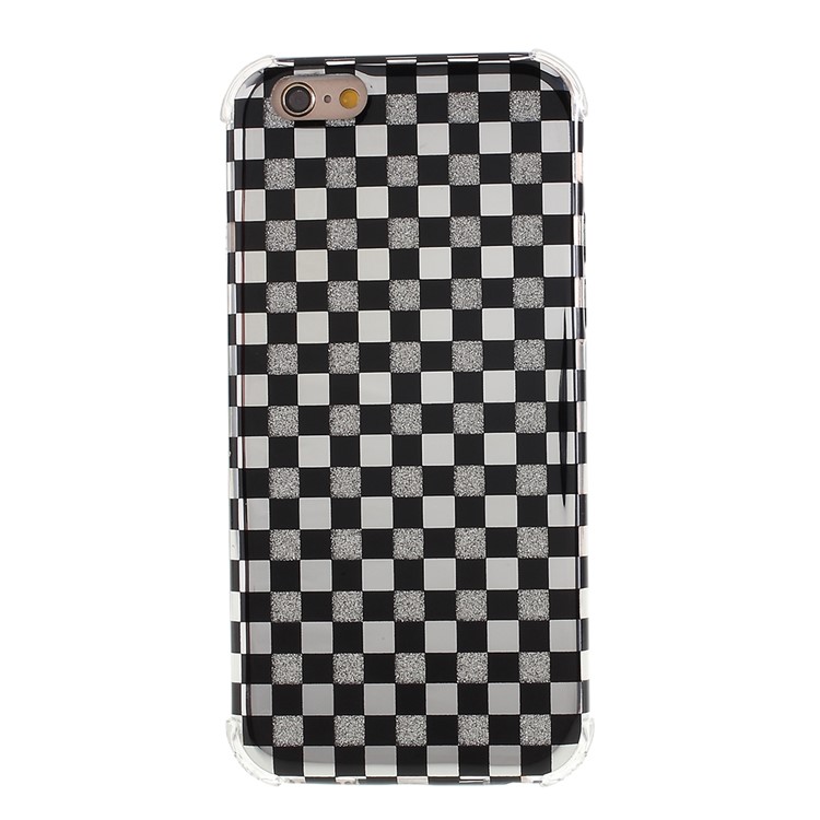 Lattice Pattern IMD Acrylic + TPU Hybrid Phone Case for iPhone 6 Plus/6s Plus 5.5-inch - Black-7