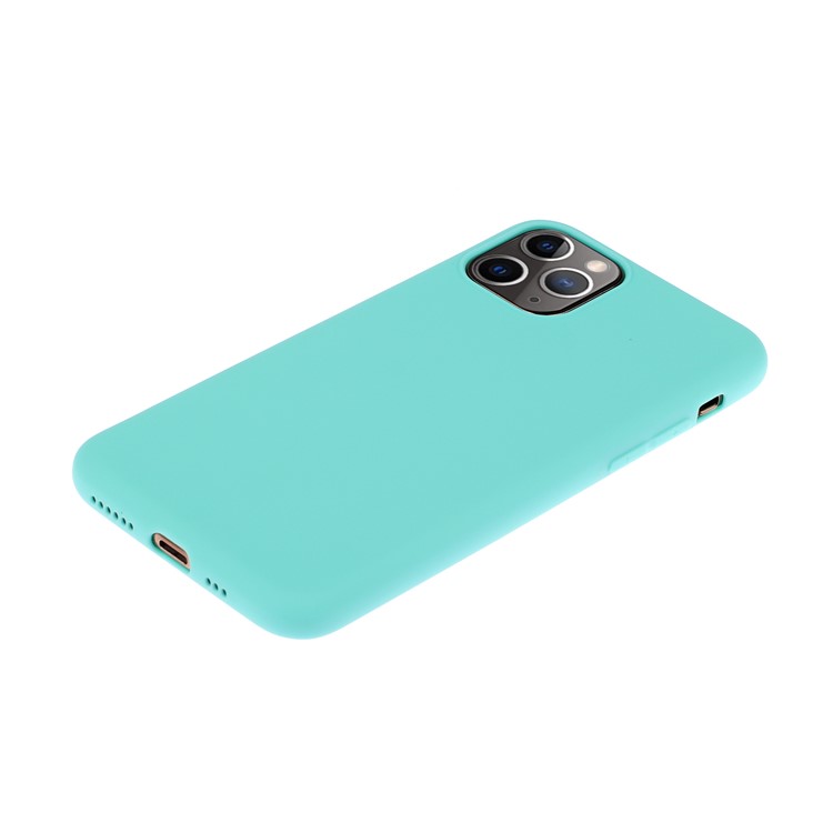 Pure Color Back Cover Soft TPU Phone Case for iPhone 11 Pro Max 6.5 inch - Cyan-2