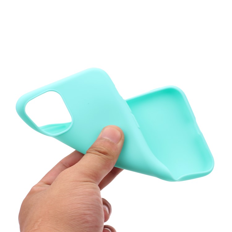 Pure Color Back Cover Soft TPU Phone Case for iPhone 11 Pro Max 6.5 inch - Cyan-3